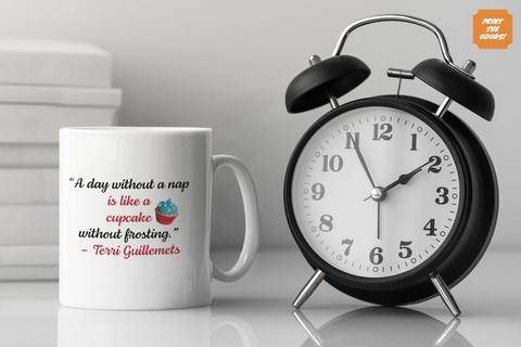 'A day without a nap' mug - Print the Goods