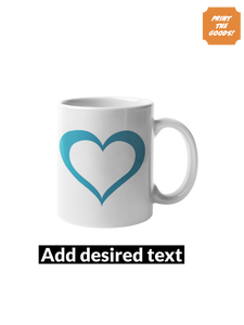 Blue heart mug - Print the Goods