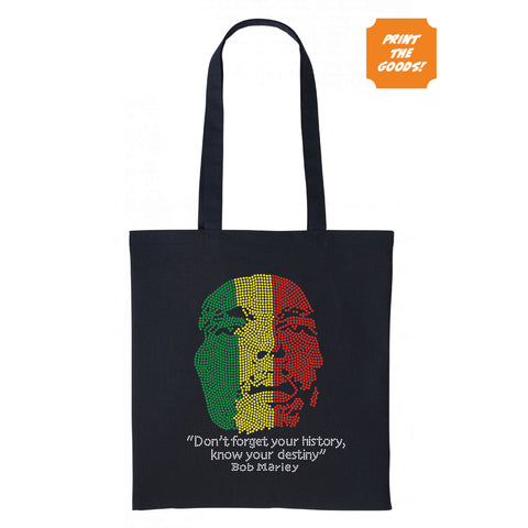 Bob Marley Diamante Tote Bag - Print the Goods