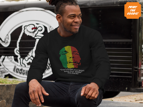 Unisex Bob Marley Diamante Sweater or hoodie - Print the Goods
