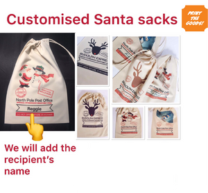 Personalised santa sacks - Print the Goods