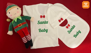 Green Santa baby gift set - Print the Goods