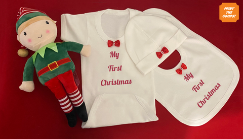 My First Christmas baby gift set - Print the Goods