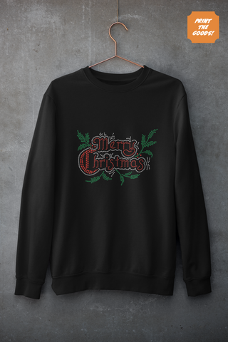 Merry Christmas diamante sweater - Print the Goods