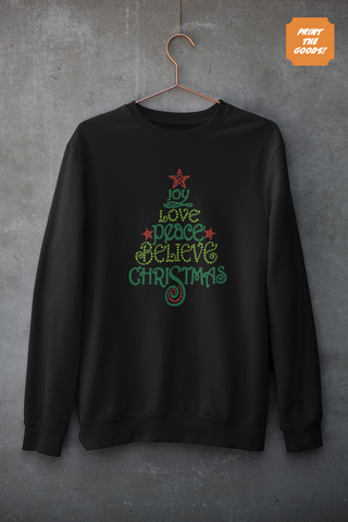 Christmas Tree diamante sweater - Print the Goods