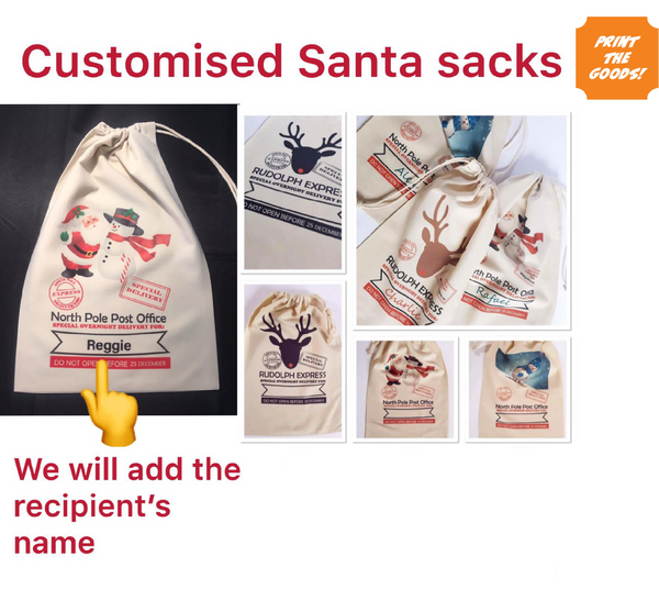 Personalised santa sacks