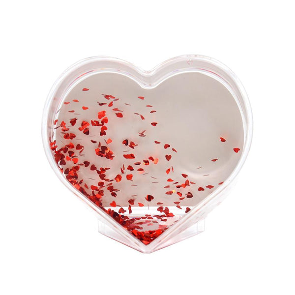 Add your photo to this Heart Liquid Glitter Photo Shake - Print the Goods