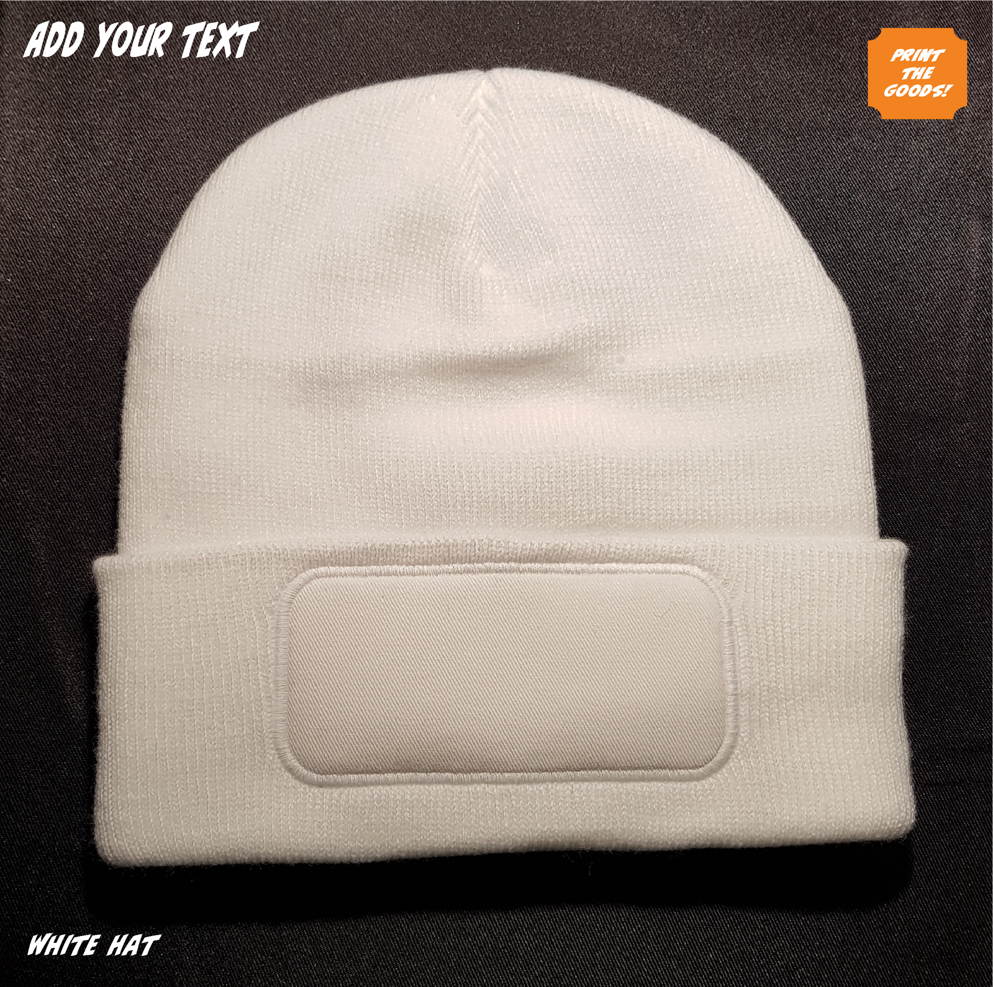 Customise this white winter hat