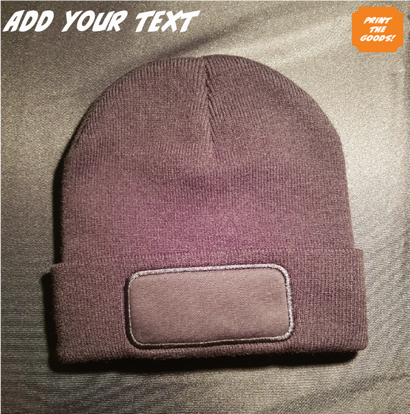 Customise this black winter hat