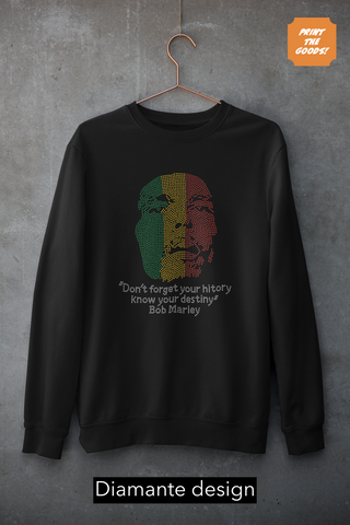 Bob Marley diamante sweater - Print the Goods