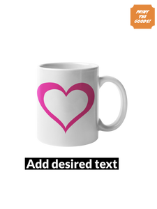 Pink heart mug